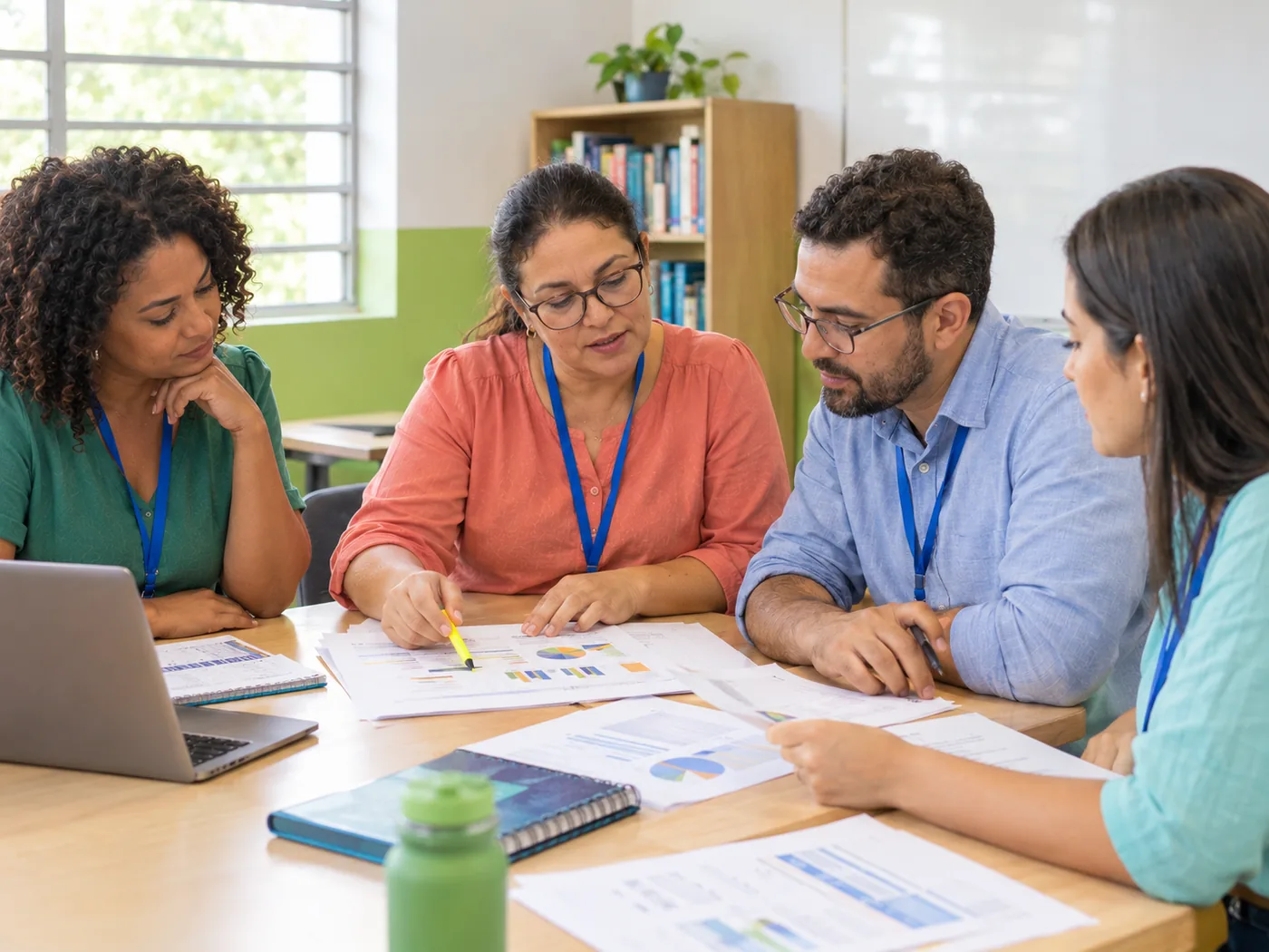 Coordenação pedagógica lê o relatório Inteligência PAS
